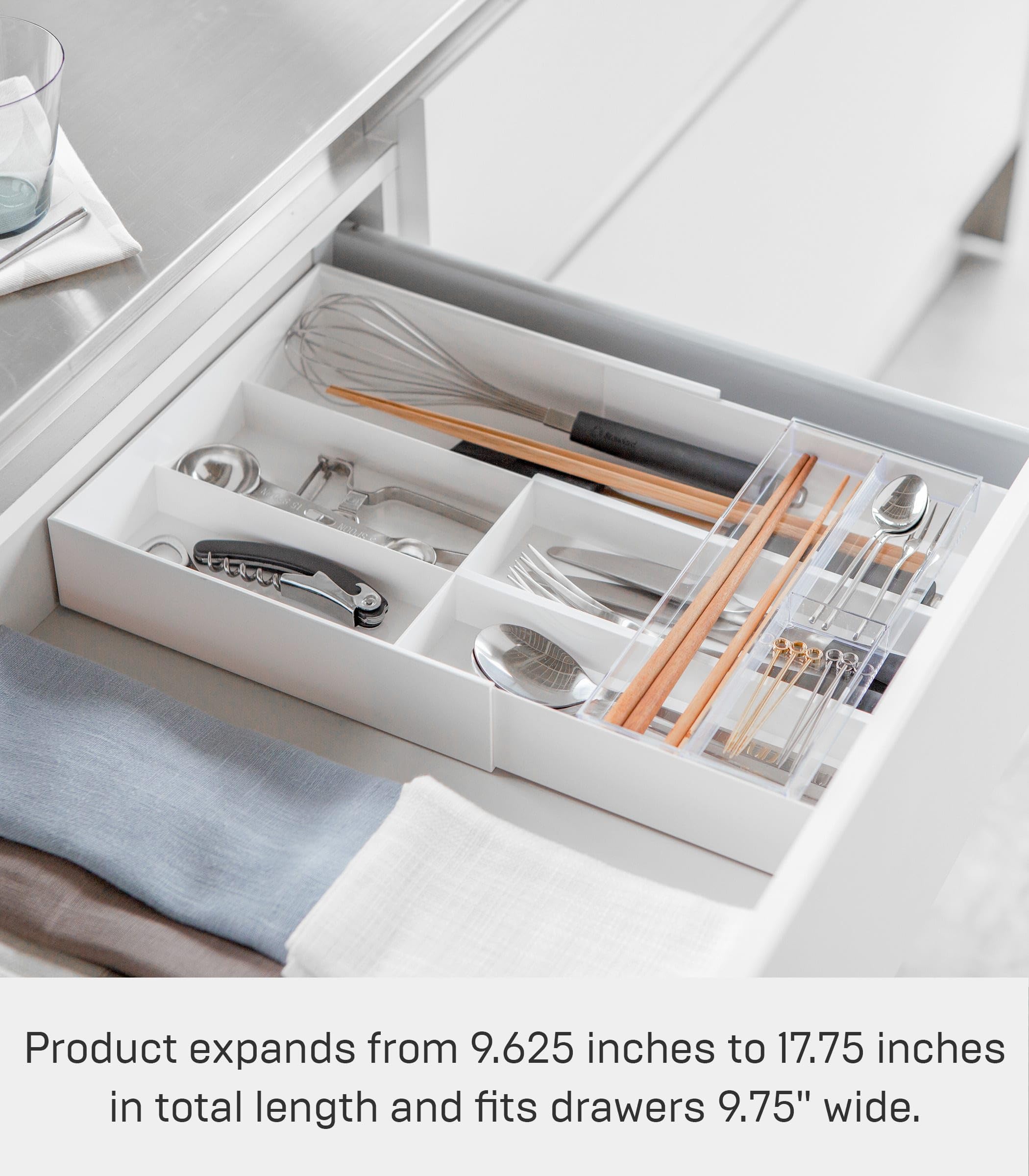 Poubelle Ustensiles de Cuisine ホーローストッカー Amazon.com - YAMAZAKI Home Tower Cutlery Drawer Organizer